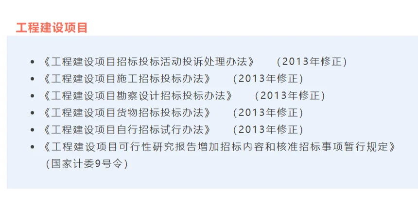 招标行业必背法规！超全面！