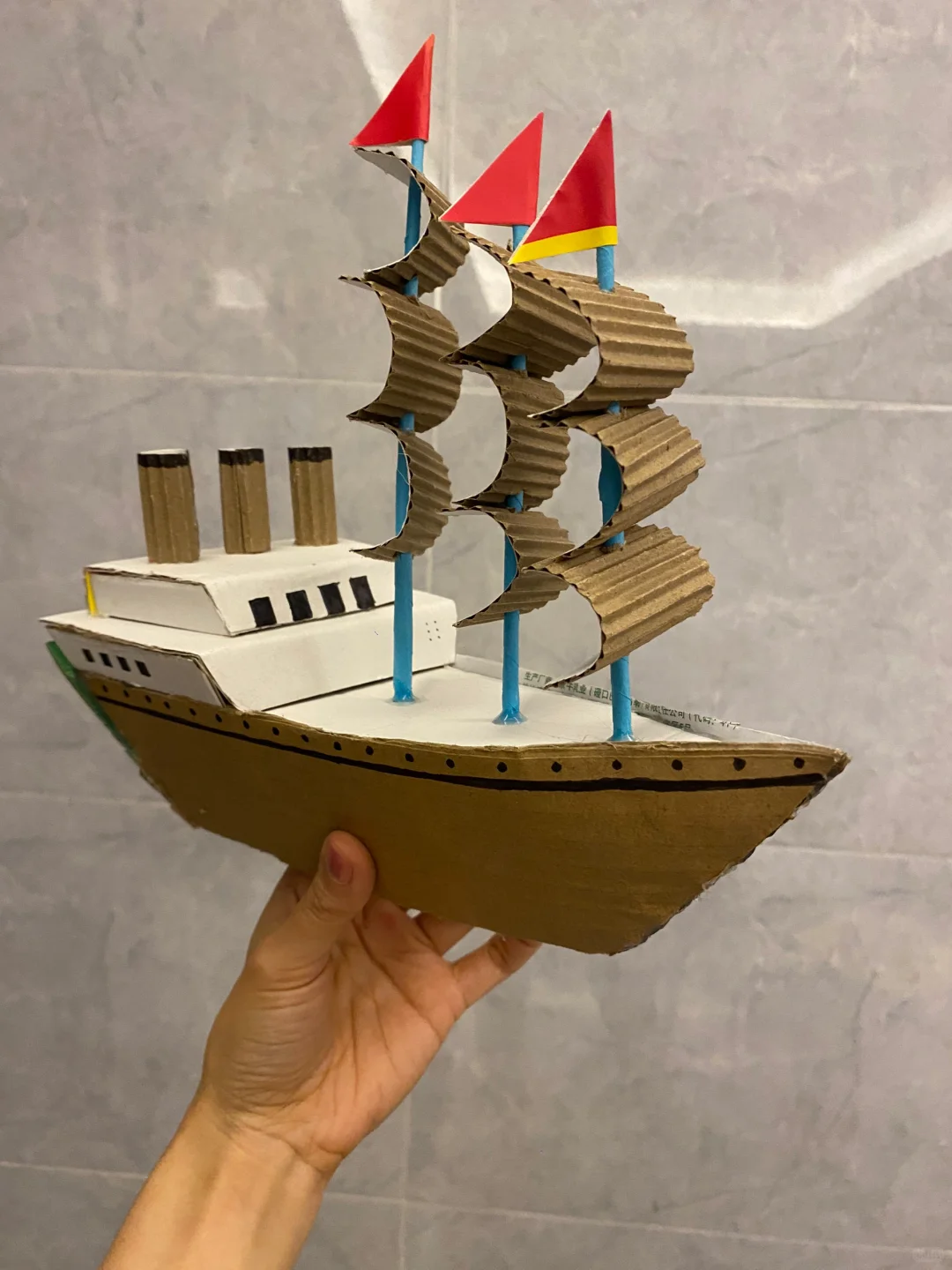 纸皮帆船⛵️手工制作