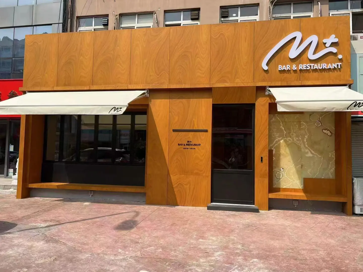 碳化基材-天然木皮纤维门头板