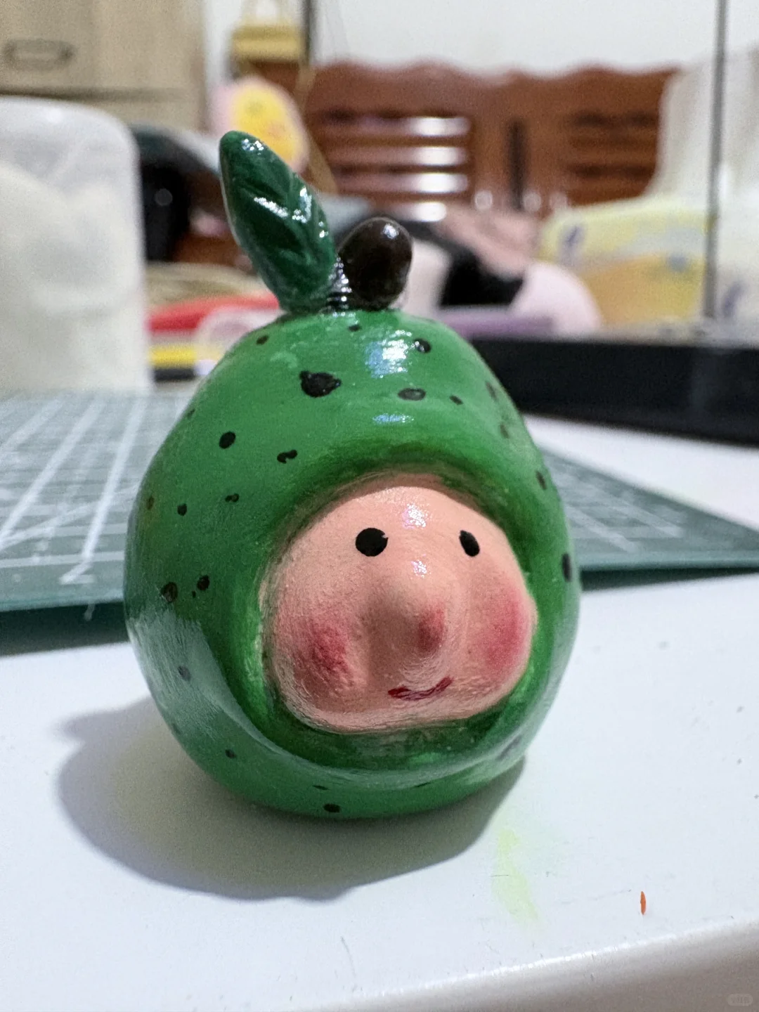 石塑粘土|左滑看我给它上色