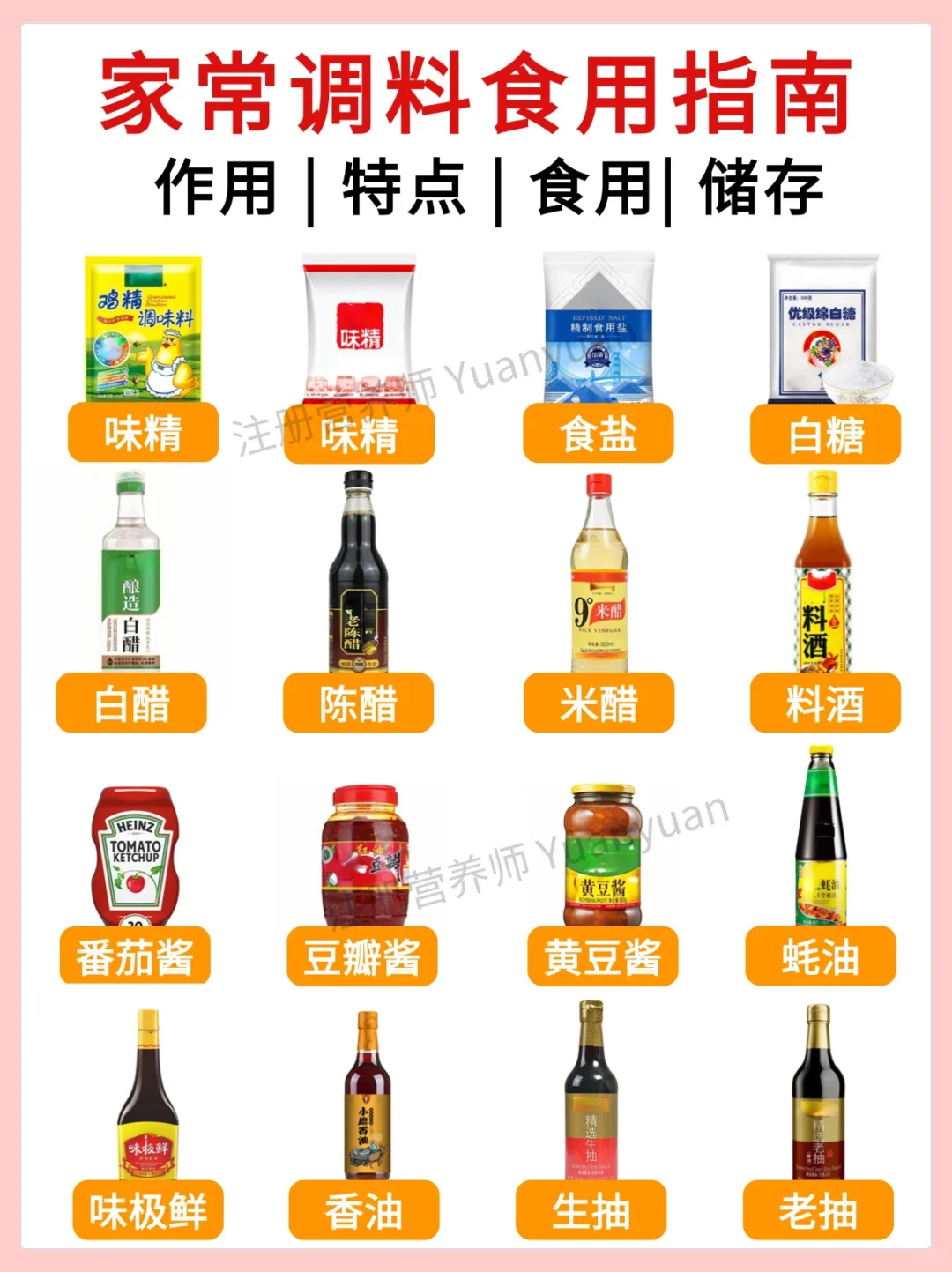 应该没有比这更详细的调味料食用指南了