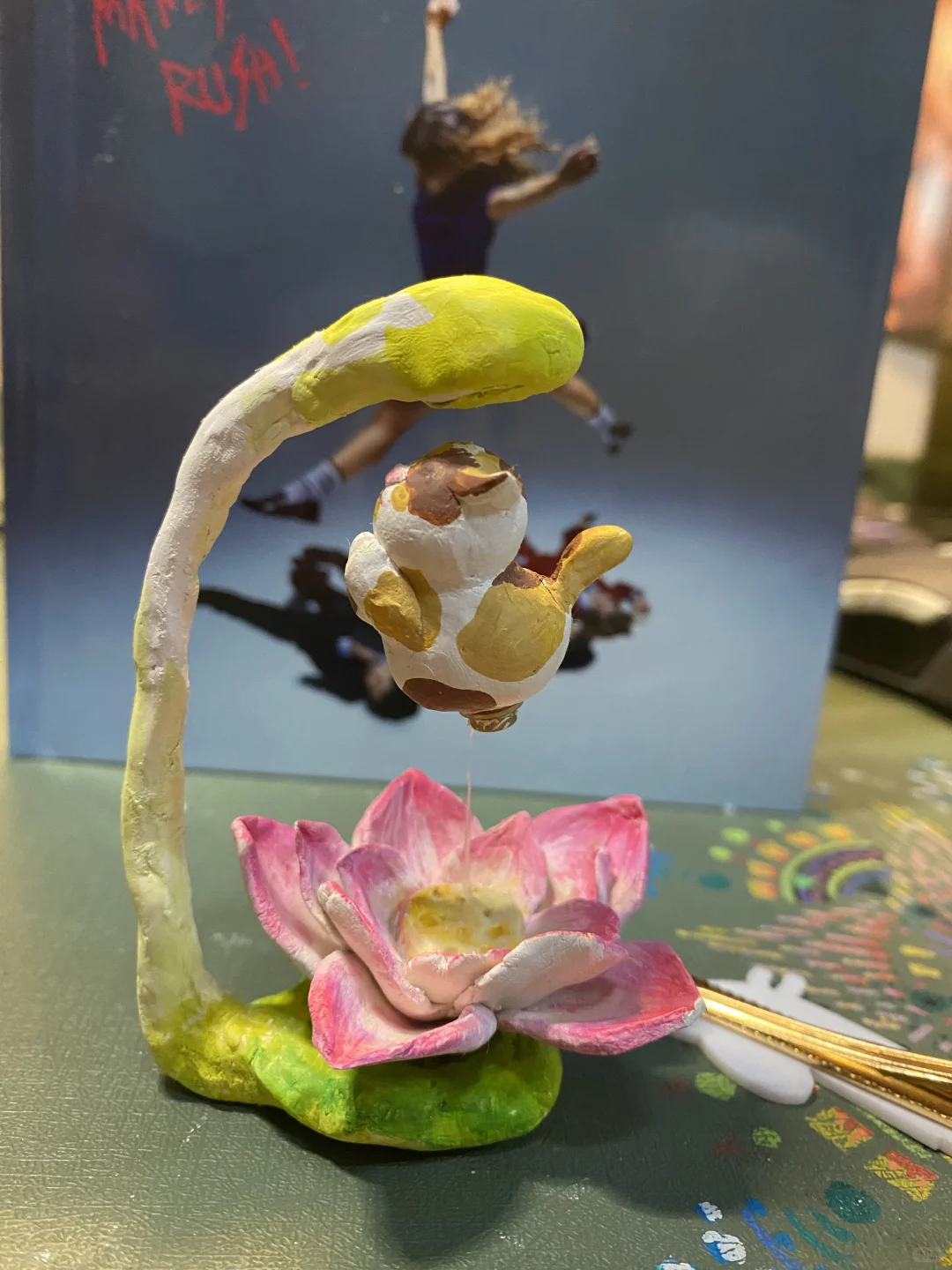 我成了我成了石塑粘土 悬浮佛系小猫