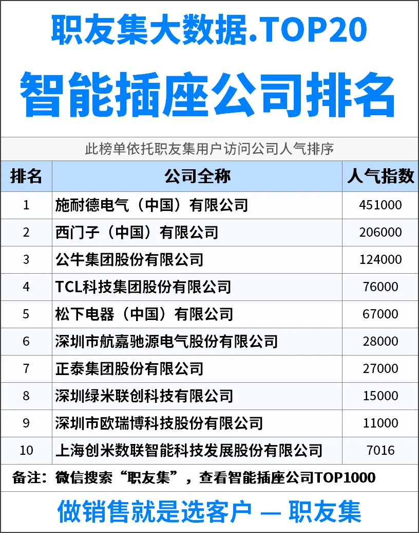2025年中国智能插座公司排行榜