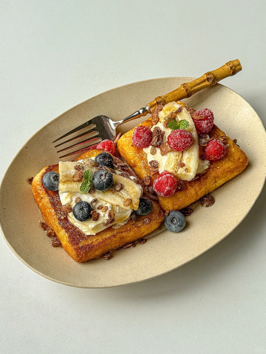 快手brunch‼️莓果酸奶法式吐司 香甜松软