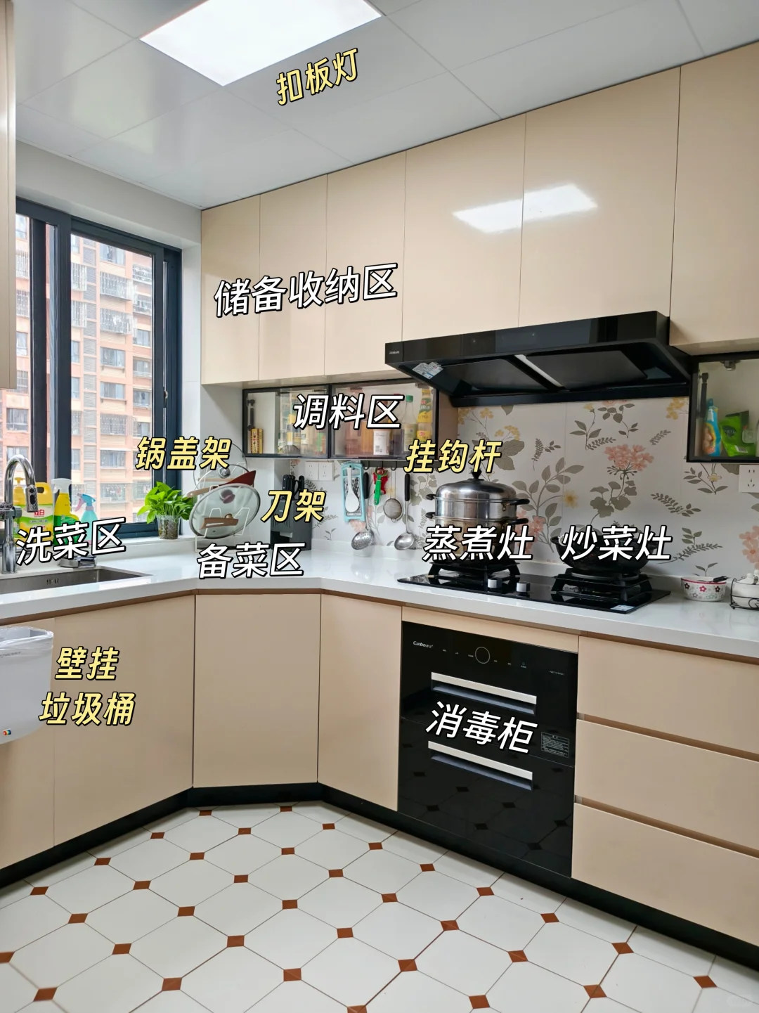 6.5㎡方正小厨房，这样布置空间利用率超高