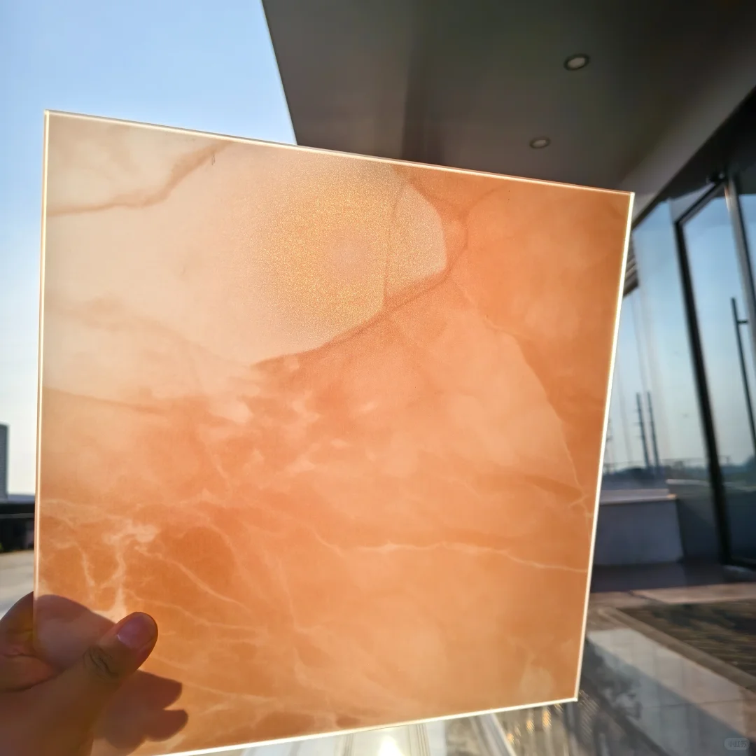 高温彩釉仿云石玻璃