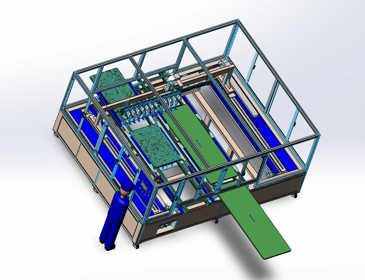 基于气动与伺服协同控制多通道智能分拣设备