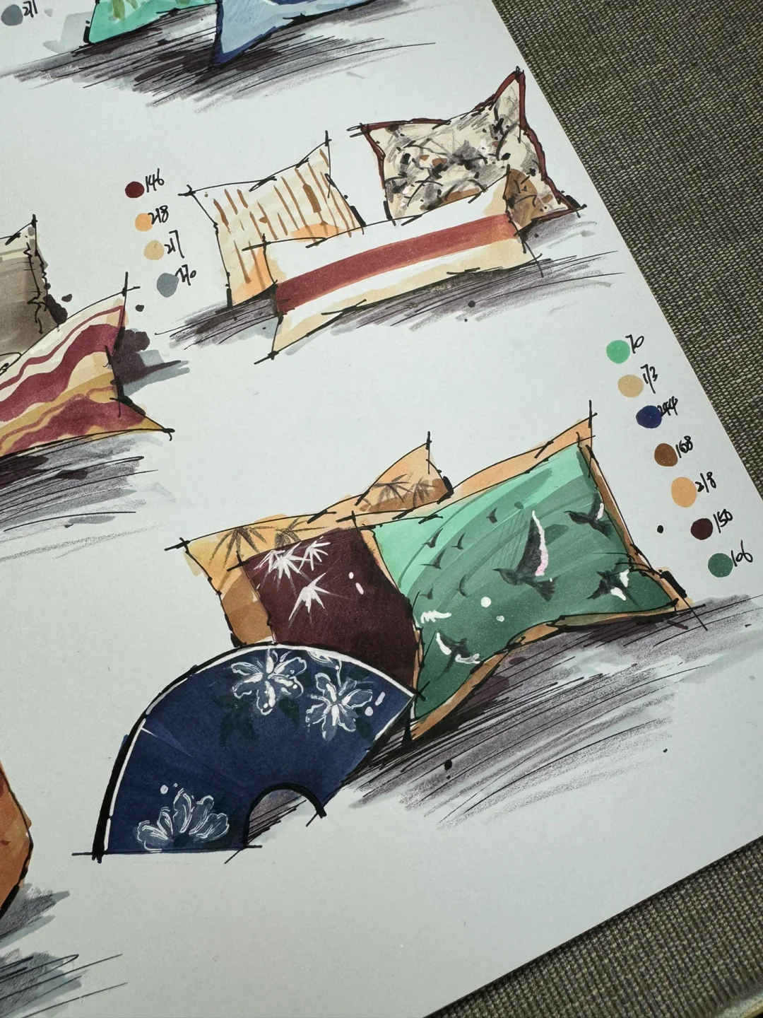 每周一画17｜花花抱枕