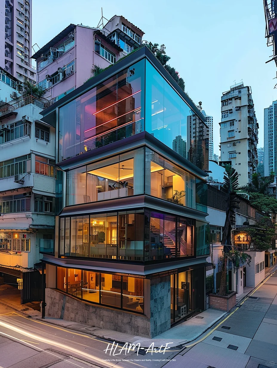 街角彩色玻璃别墅