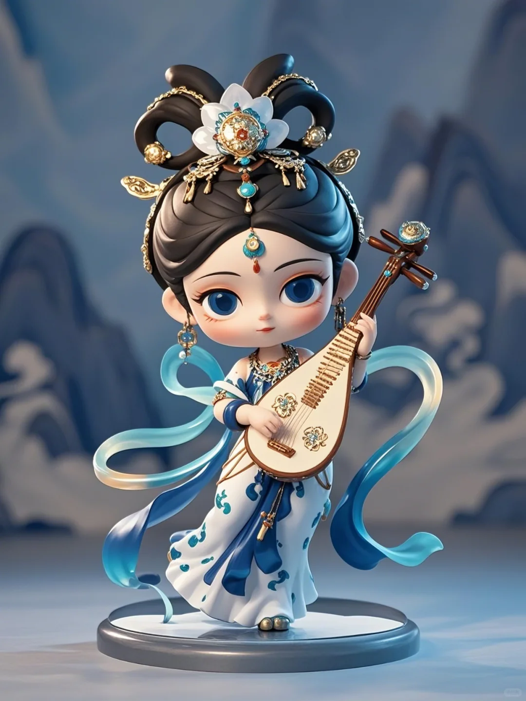 绝美AI国风飞天手办