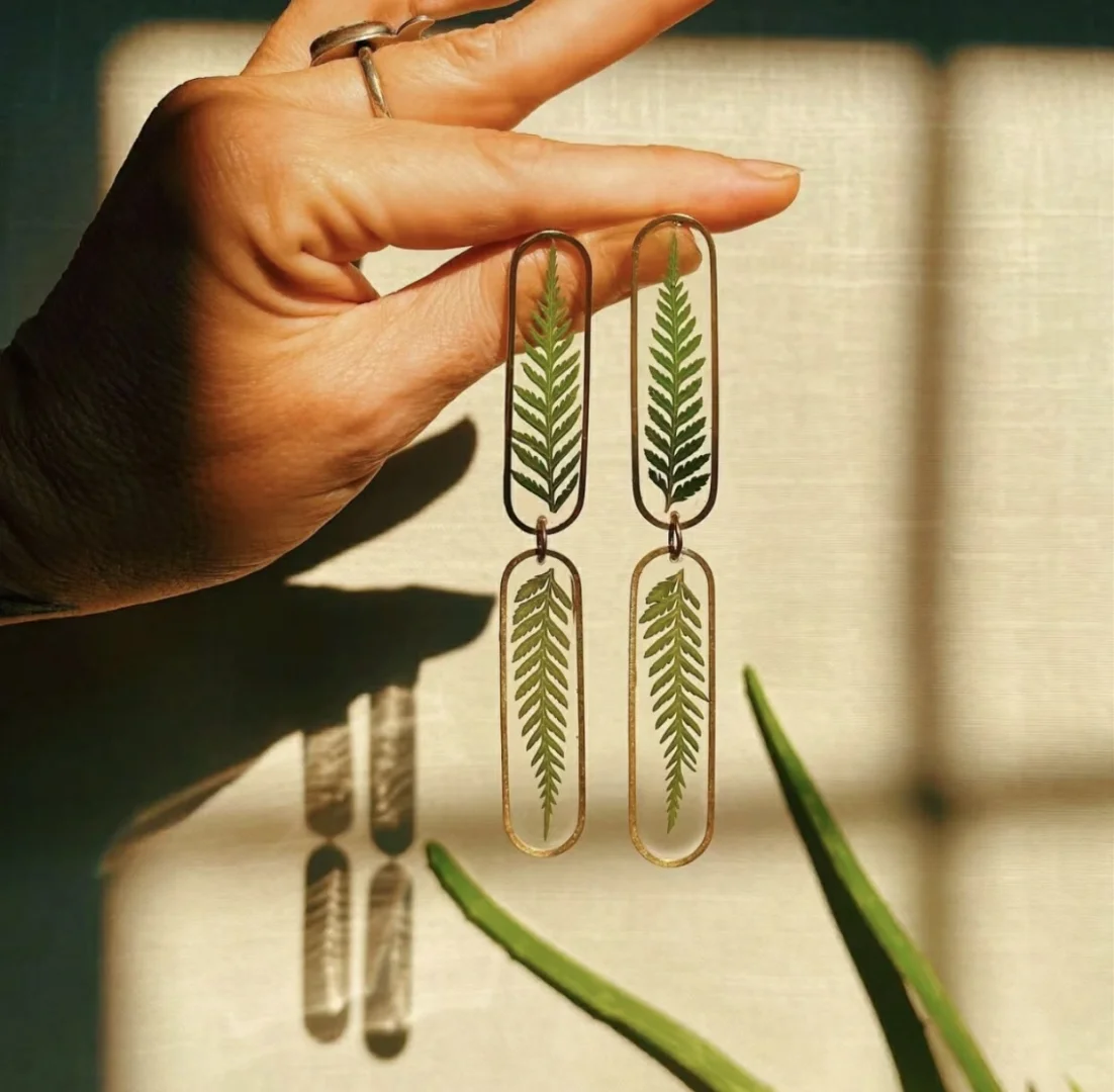 分享｜真花植物滴胶耳饰