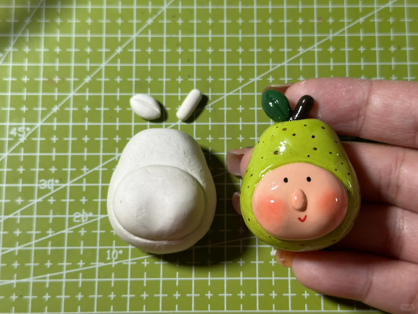 石塑粘土｜一枚憨憨的阿呆梨?