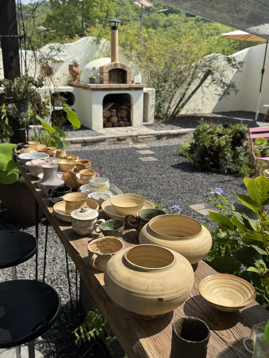 在重庆学习十二天陶艺的成果