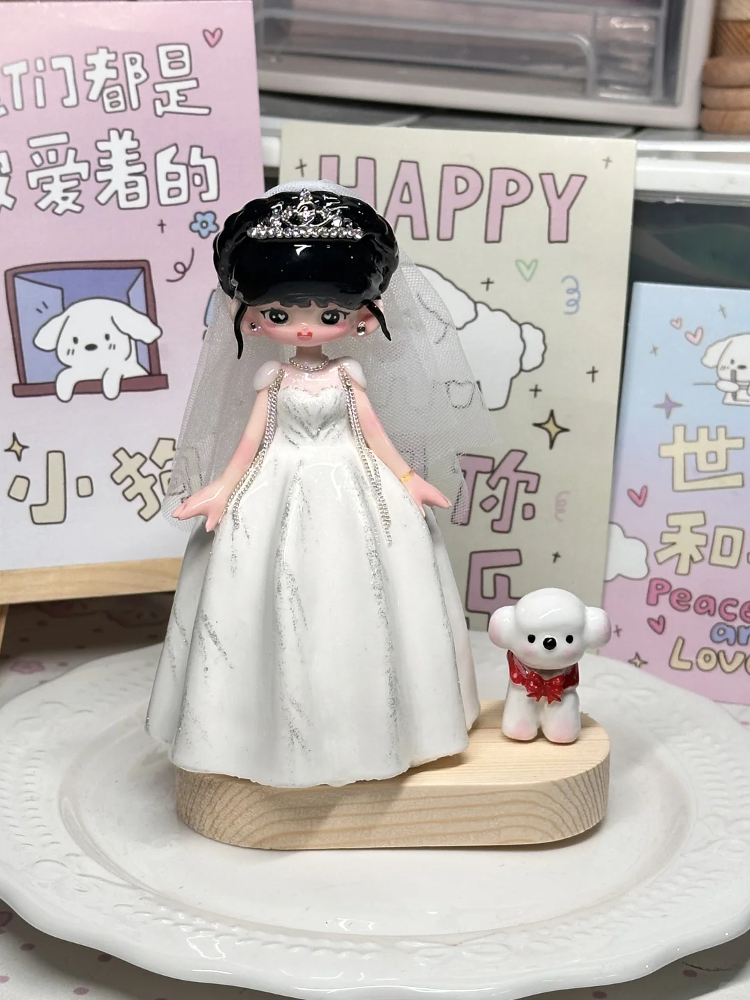 挑战在宿舍做石塑粘土人偶第二天