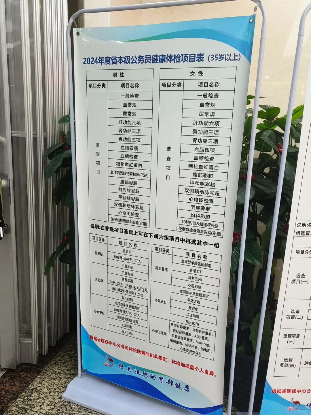 常规体检项目表 想体检的可参考