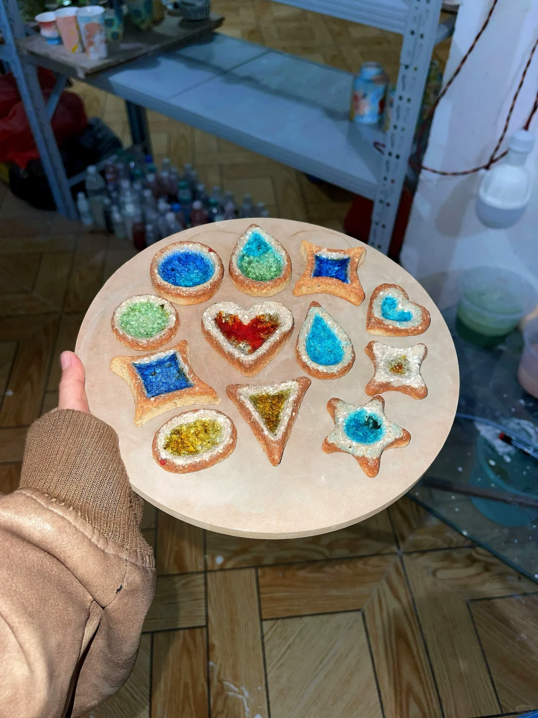 玻璃珠烧出来亮闪闪的✨