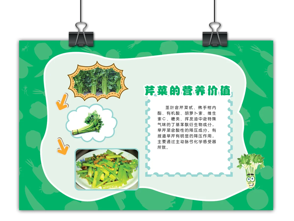 之前设计的幼儿园蔬菜展板