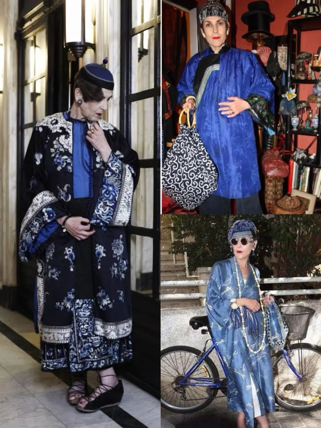 痴迷混搭中国风的时髦老太