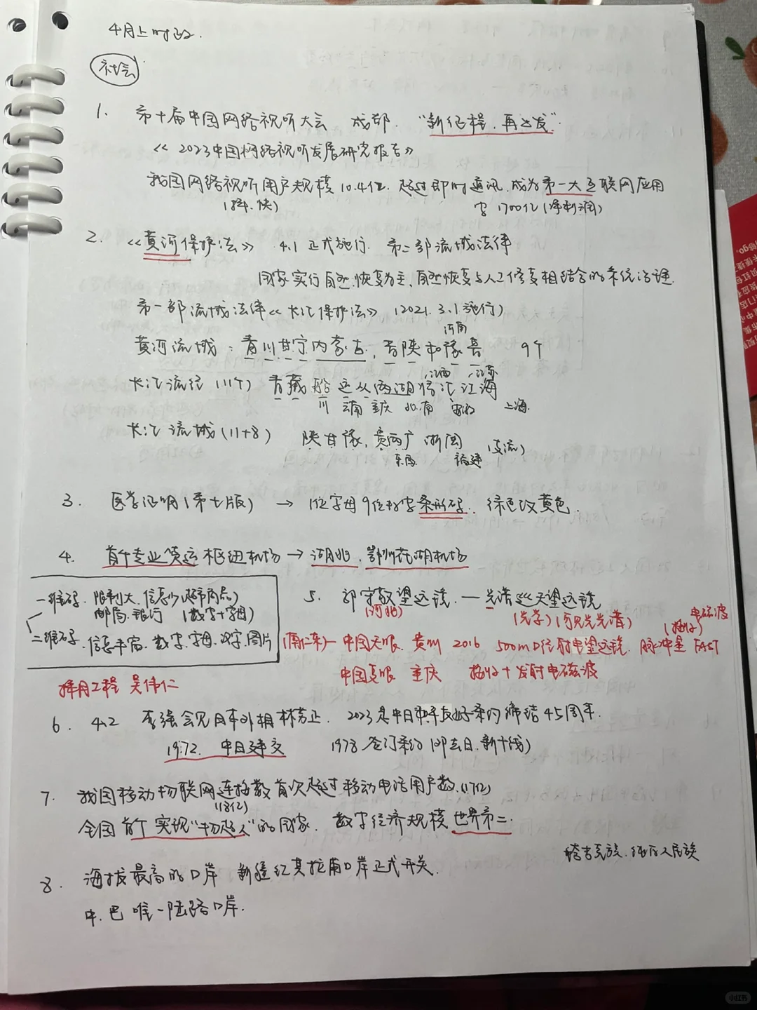 4月上时政笔记