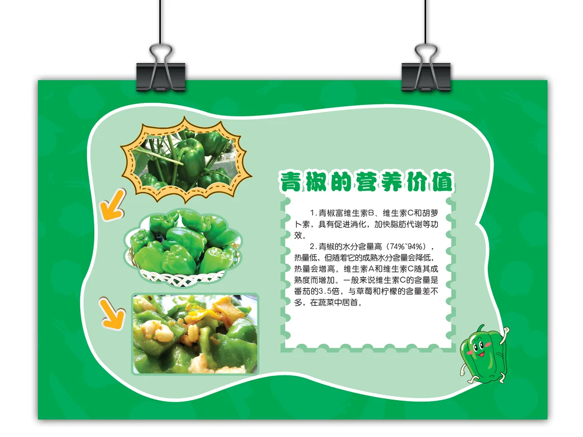 之前设计的幼儿园蔬菜展板