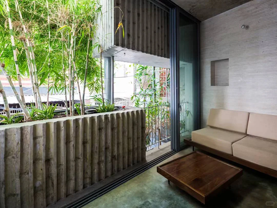 景观材料分享:竹模混凝土