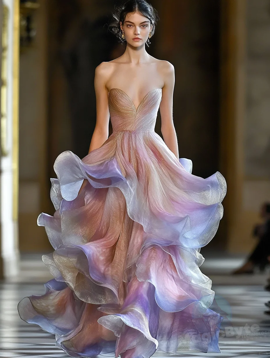 梦幻叠影：礼服中的艺术流动