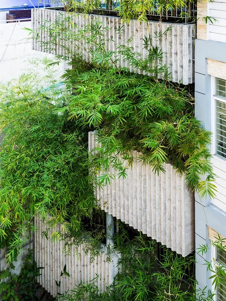 景观材料分享:竹模混凝土