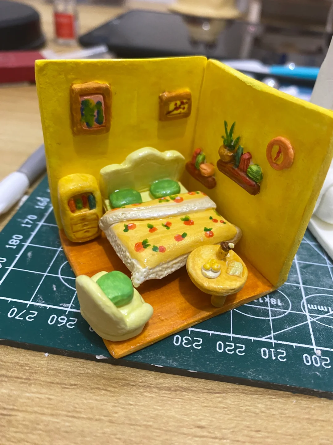 迷你小屋 客厅 卧室 石塑粘土 微塑玩具小屋