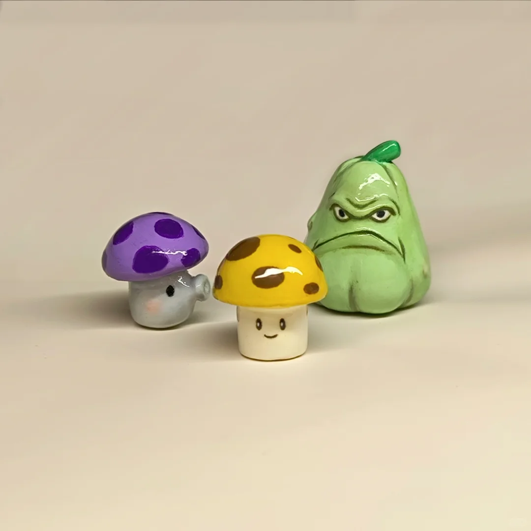 石塑粘土｜植物大战僵尸之小喷菇