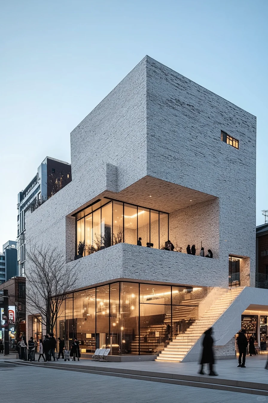 Midjourney建筑设计 现代几何建筑 附咒语