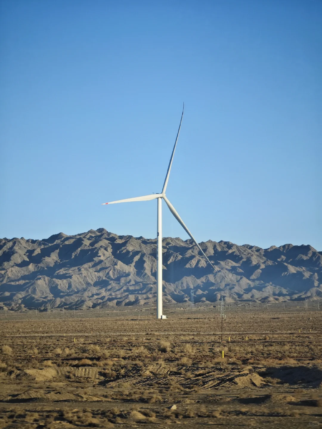 戈壁沙漠的风能发电