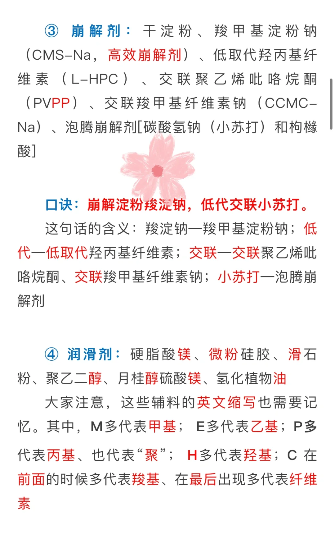 考点速记：药剂辅料10大考点