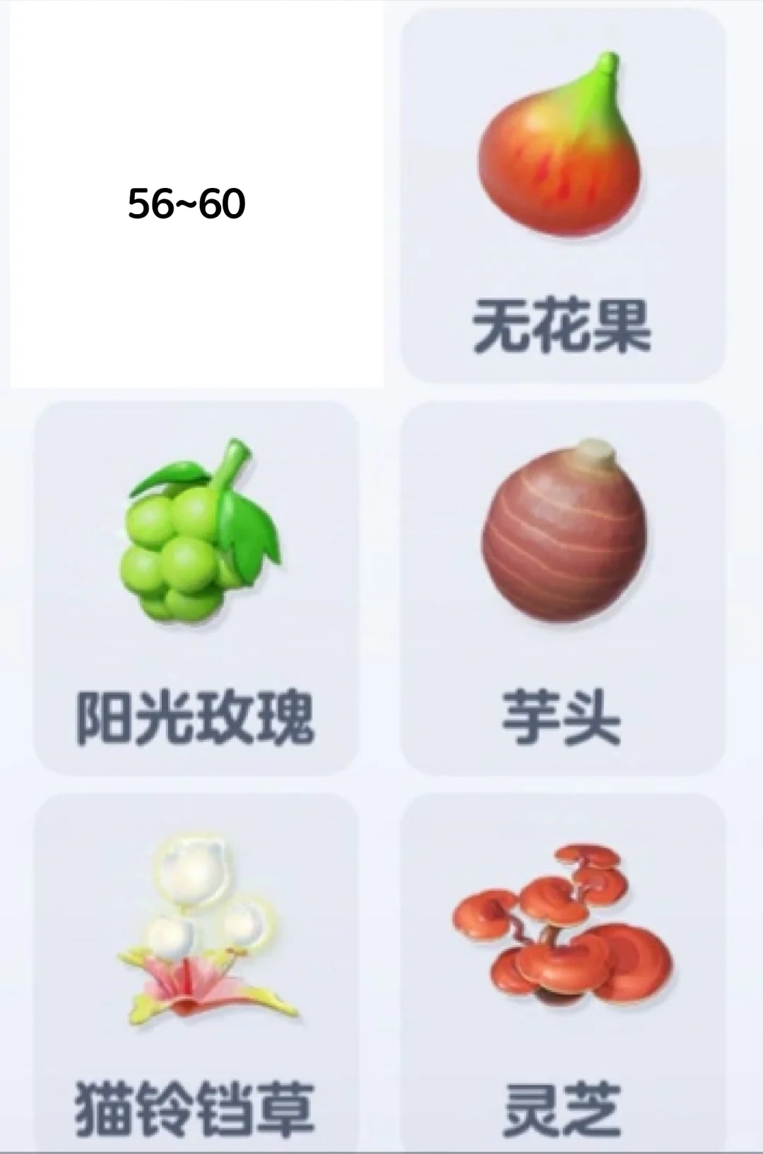 蛋仔农场31~100级作物