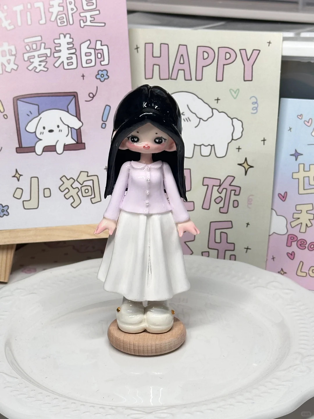 挑战在宿舍做石塑粘土人偶第二天