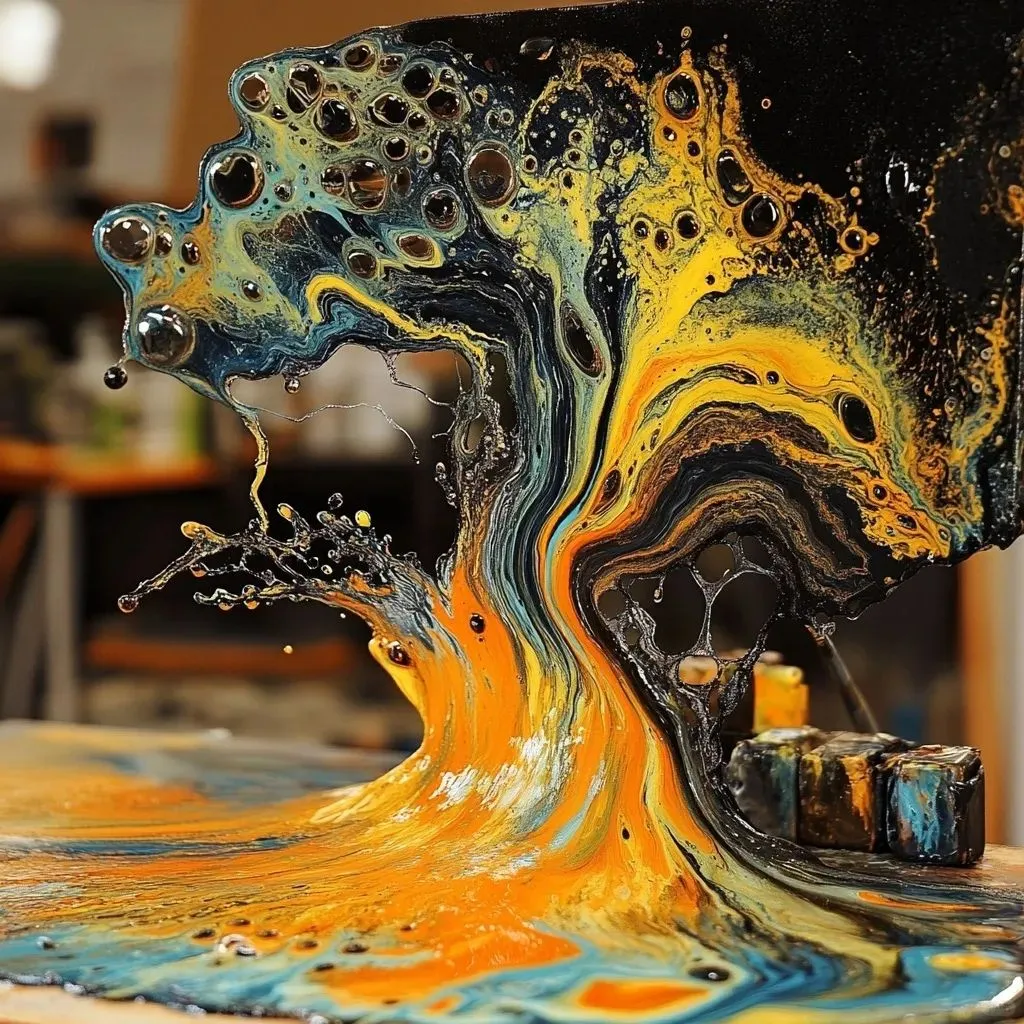 熔融玻璃抽象表现主义创作