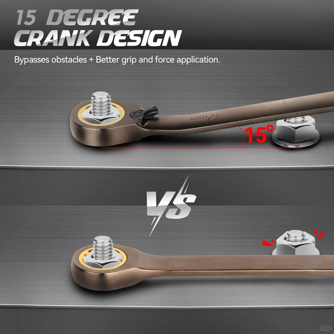 ?DISEN｜黑镍棘轮双向两用扳手12件套