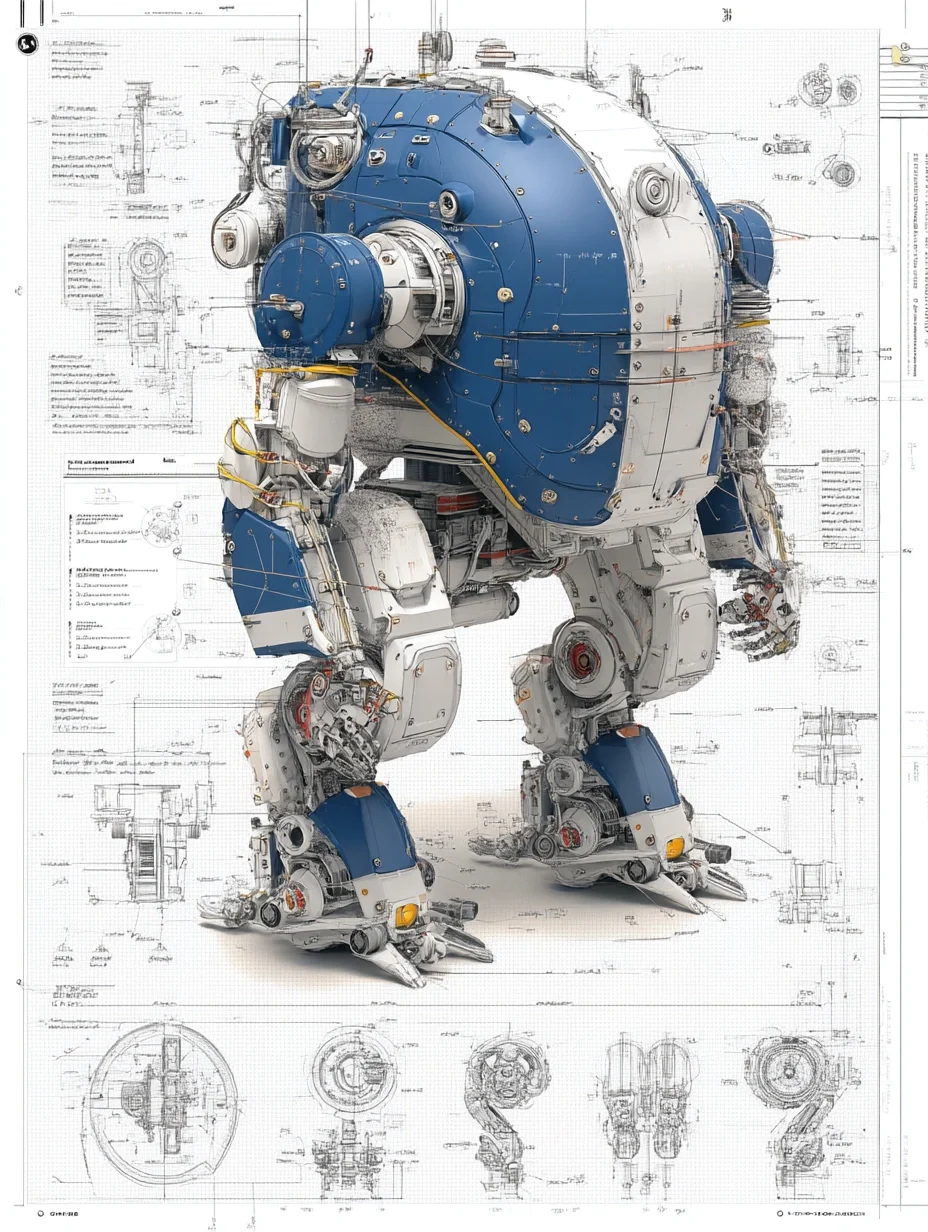 工业机器人·设计线稿［咒语］