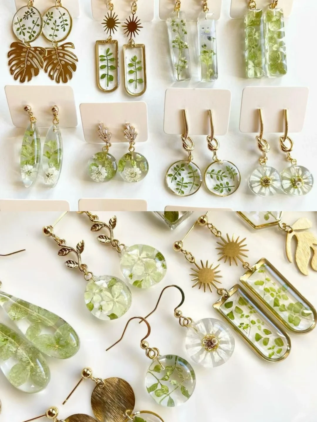 分享｜真花植物滴胶耳饰