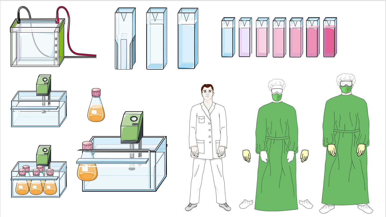 CNS级科研绘图素材（化学仪器&实验室设备）
