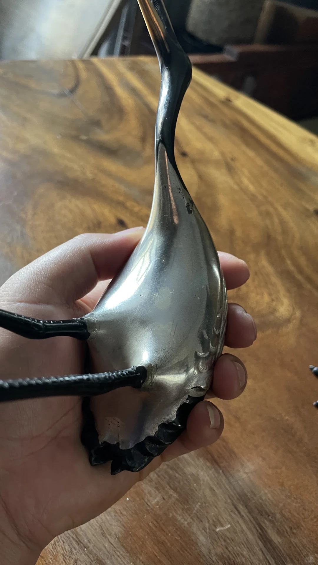 日本小铜仙鹤摆件一对铜镀银描金纯手工打造