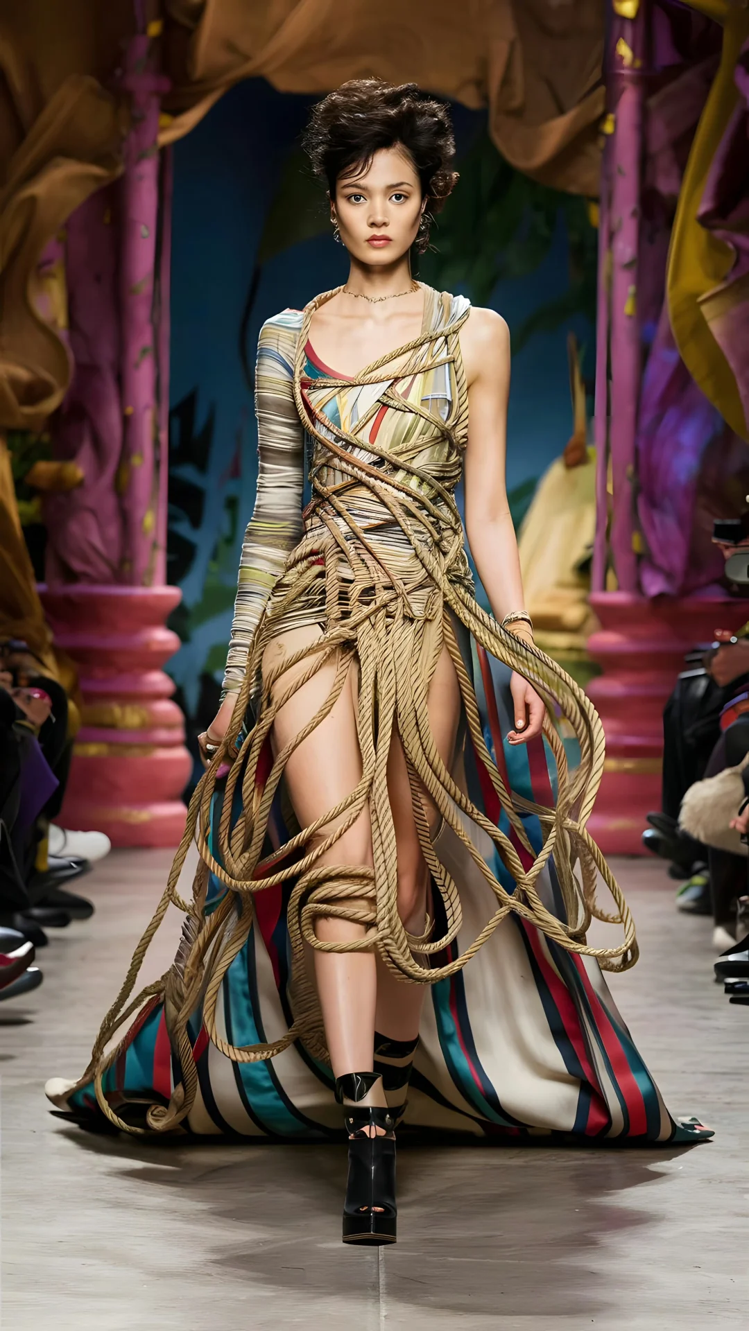 AI时尚秀场：缠绕艺术