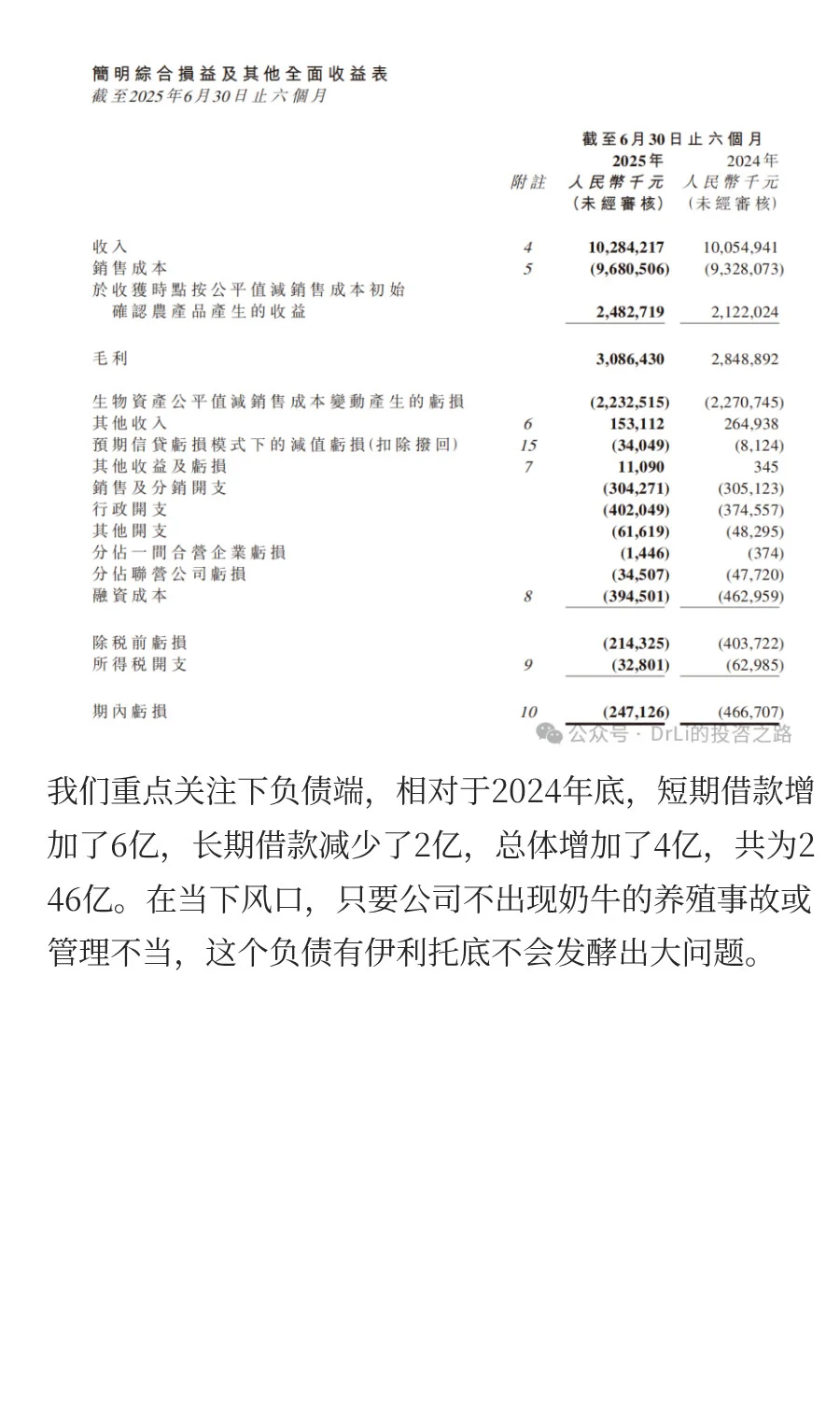优然牧业2025年中期的经营质量逐渐优化