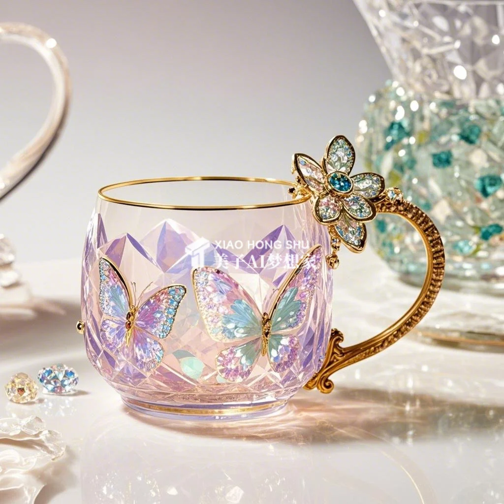 ?AI产品设计1000个✨珠光宝气水晶玻璃杯