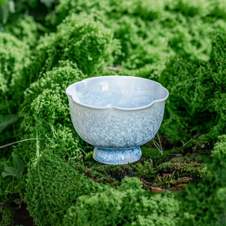 用这只冰晶蓝杯喝茶真的会上瘾！