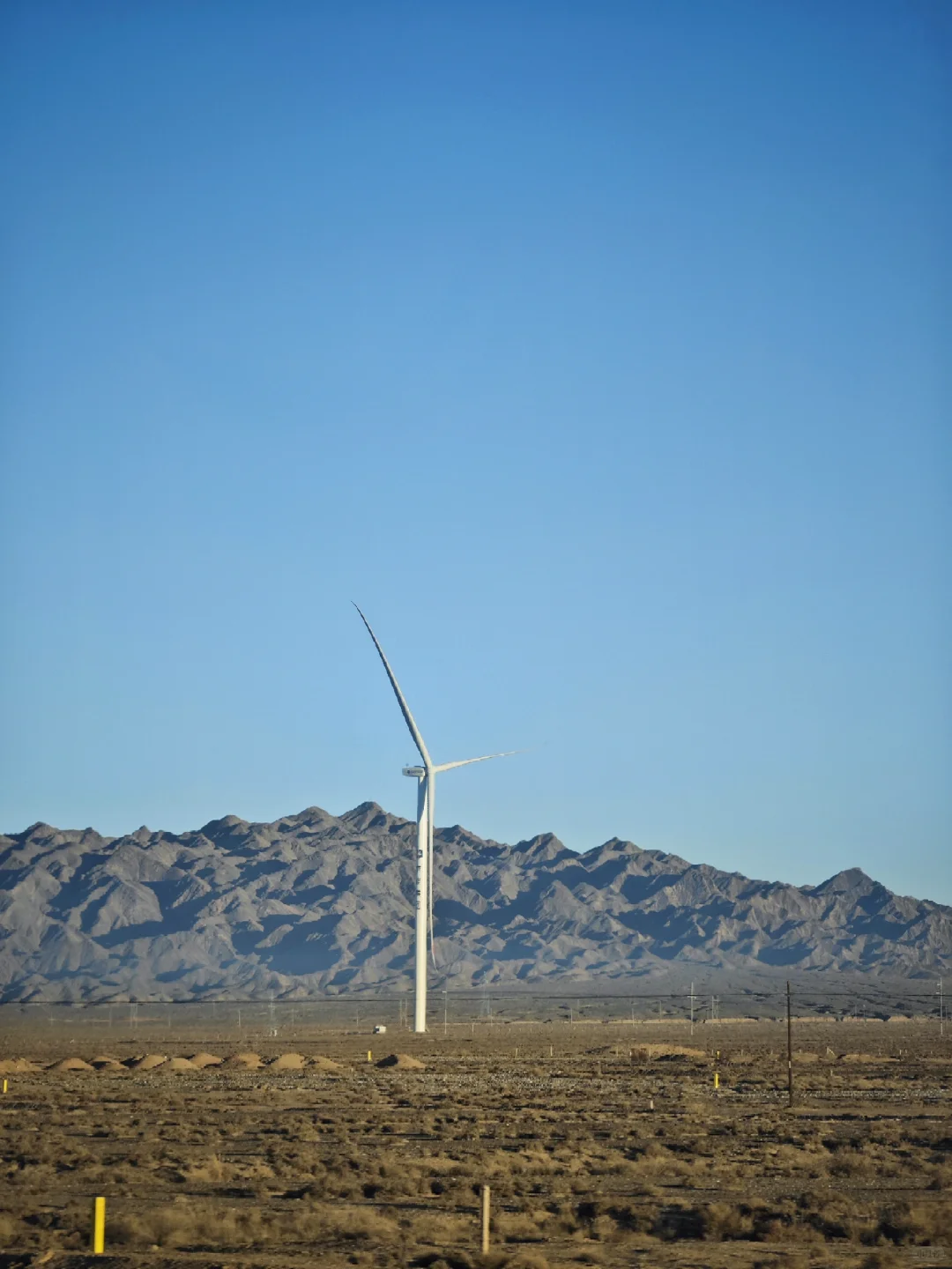 戈壁沙漠的风能发电