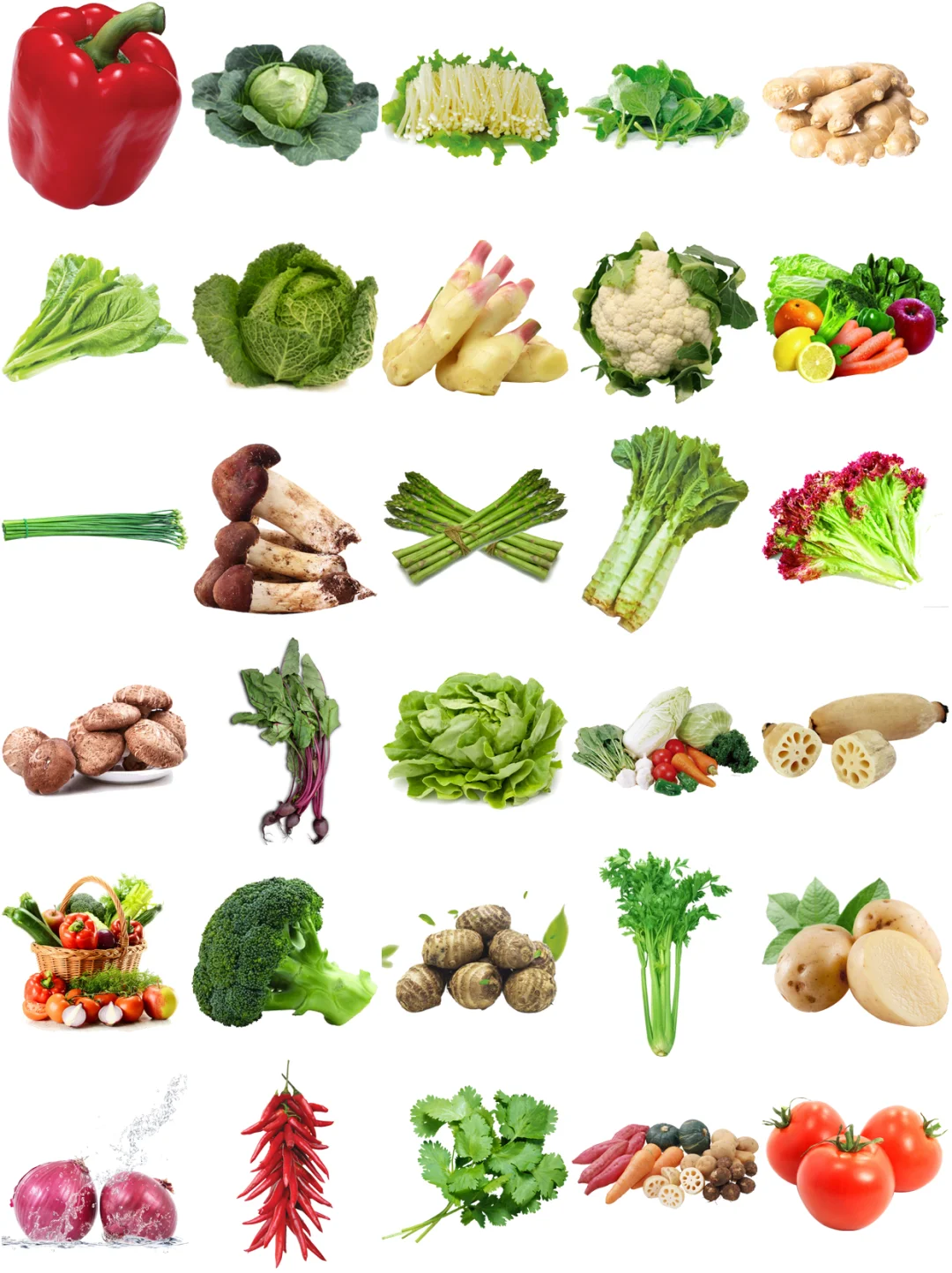 免抠素材｜蔬菜图案合集