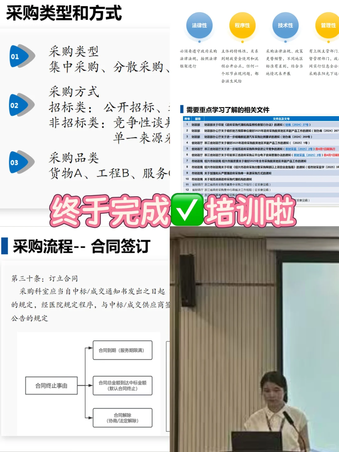 又完成了一次zf采购专项知识培训❗️