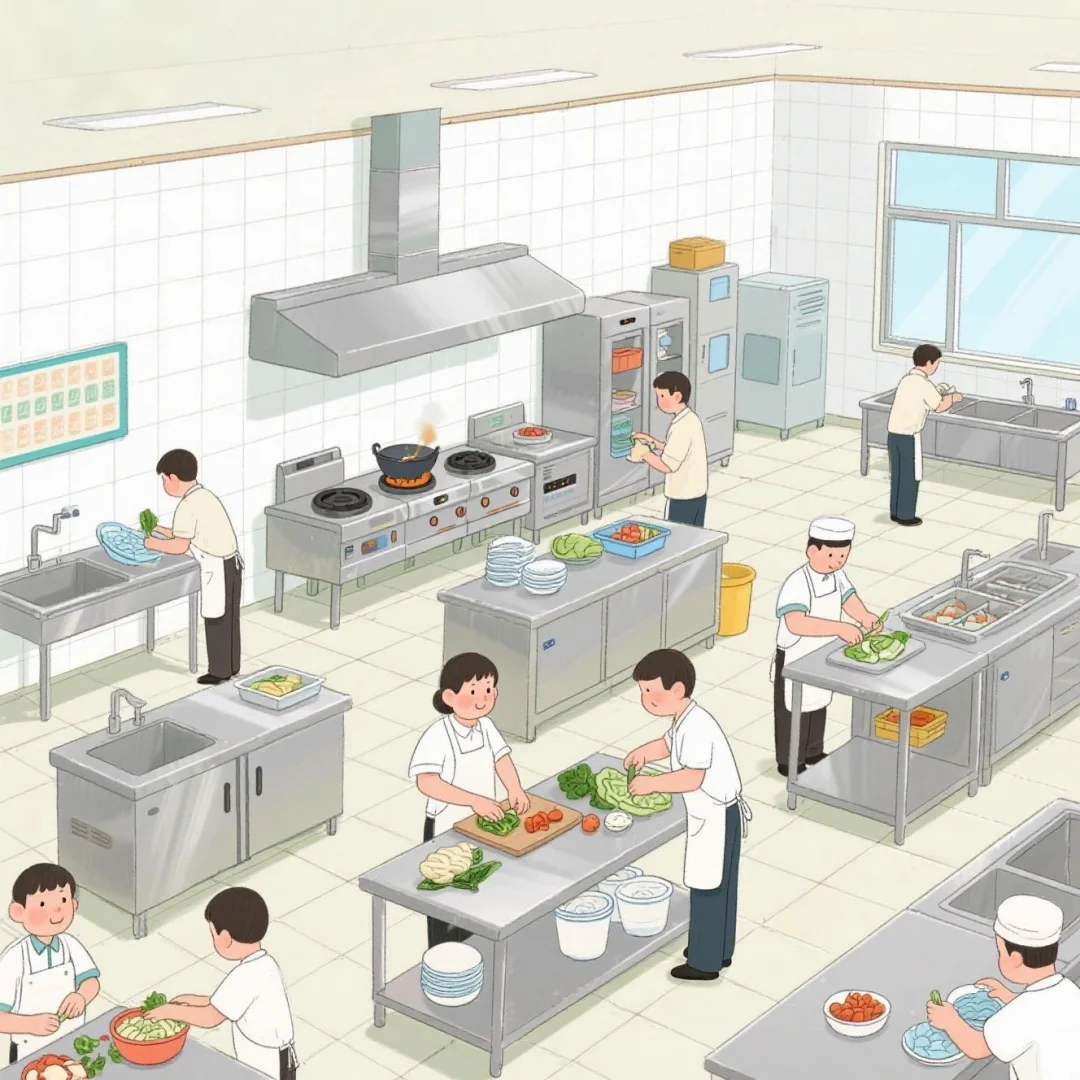 食堂厨房设计：常见布局和注意事项