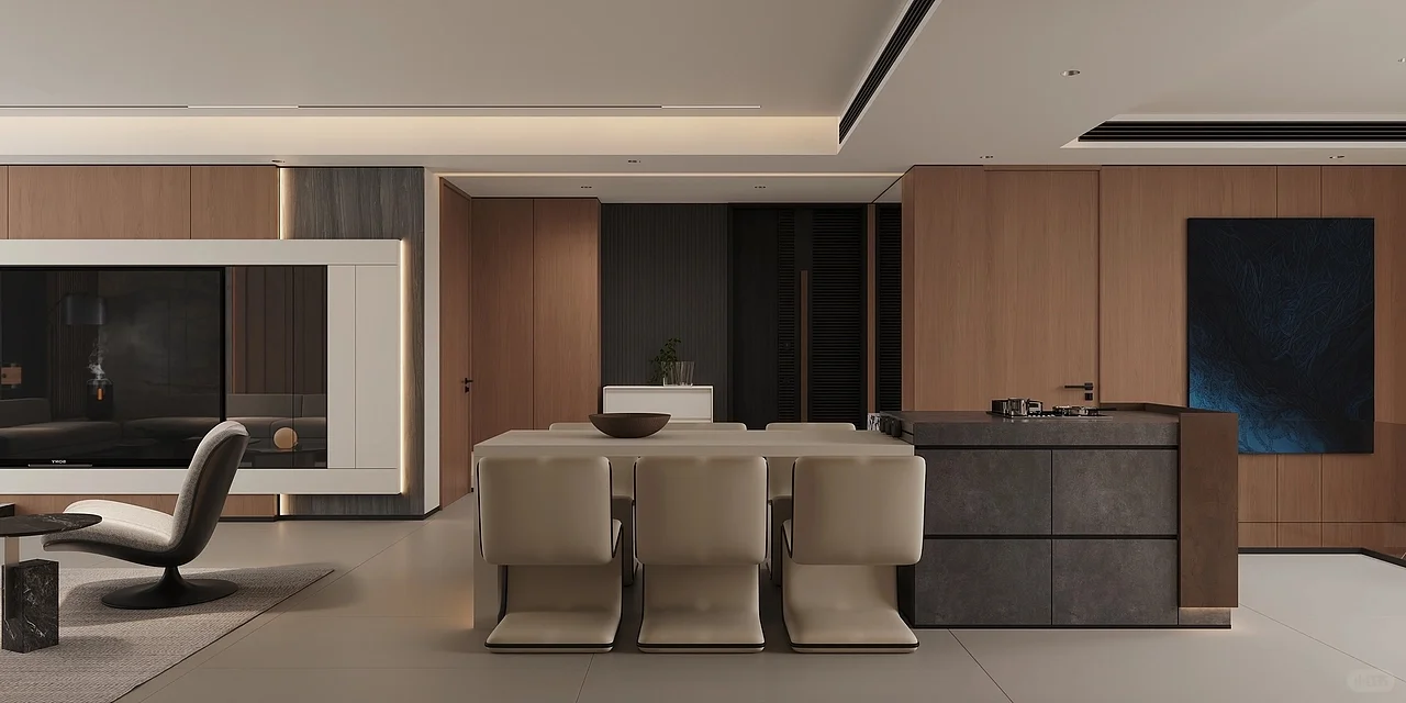 现代简约风格的一体化家居空间