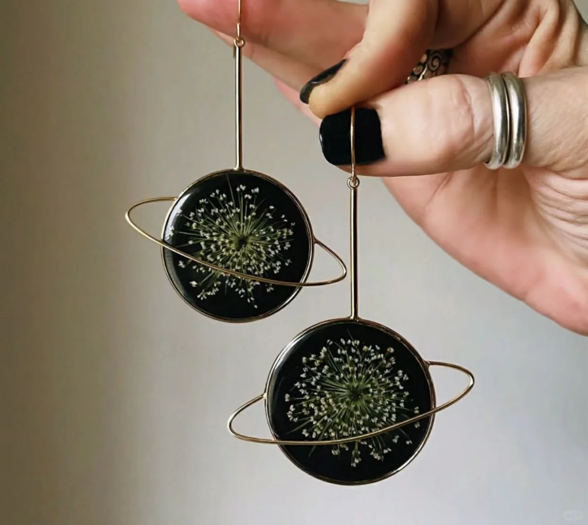 分享｜真花植物滴胶耳饰